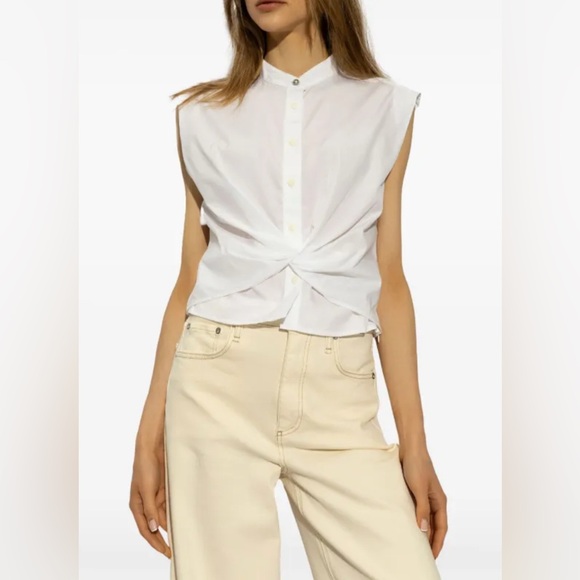 JASON WU || Sleeveless White Button-Up Top. Sz. M - Picture 1 of 12